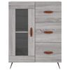 vidaXL Buffet haut Sonoma gris 69,5x34x180 cm Bois d'ing&eacute;nierie