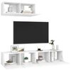 vidaXL Meubles TV 3 pcs Blanc Bois d'ingénierie