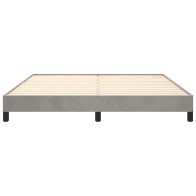 vidaXL Cadre de lit sans matelas gris clair 180x200 cm velours