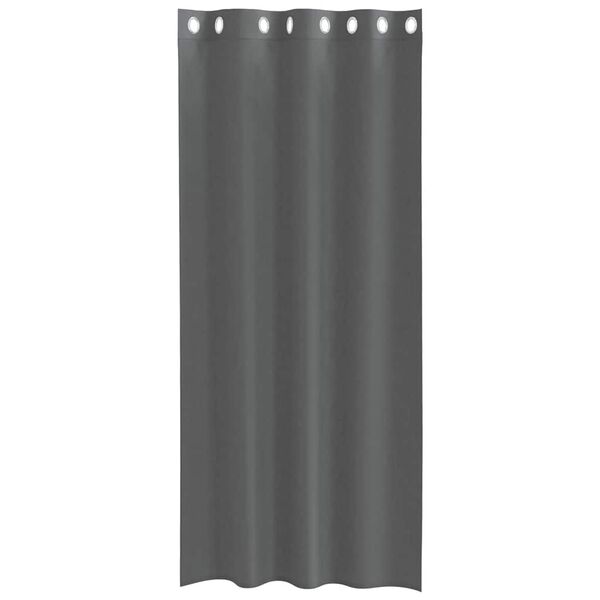 vidaXL Rideaux en voile avec &oelig;illets 2 pcs gris fonc&eacute; 140x245 cm