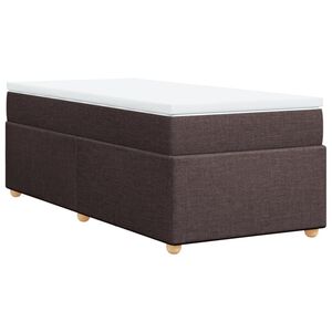 vidaXL Sommier &agrave; lattes de lit avec matelas Marron fonc&eacute; 80x200 cm