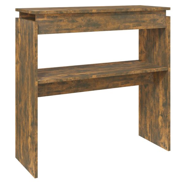 vidaXL Table console Chêne fumé 80x30x80 cm Bois d'ingénierie
