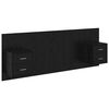 vidaXL T&ecirc;te de lit avec armoire 3 pc Ch&ecirc;ne noir Bois d'ing&eacute;nierie