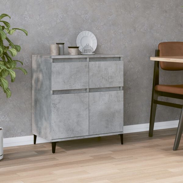 vidaXL Buffet Gris b&eacute;ton 60x35x70 cm Bois d'ing&eacute;nierie