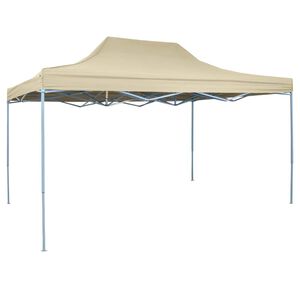 vidaXL Tente pliable 3 x 4,5 m Blanc cr&egrave;me