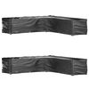vidaXL Housses de salon de jardin en forme de L 2 pcs 20 &oelig;illets