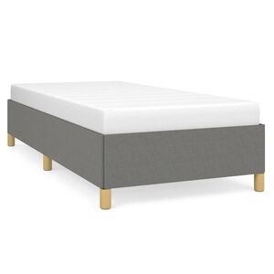 vidaXL Cadre de lit sans matelas gris fonc&eacute; 90x190 cm tissu