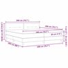 vidaXL Lit boxspring avec matelas Cr&egrave;me 200 x 200 cm tissu