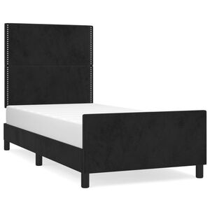 vidaXL Cadre de lit sans matelas noir 90x190 cm velours