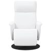 vidaXL Fauteuil inclinable avec repose-pieds blanc similicuir
