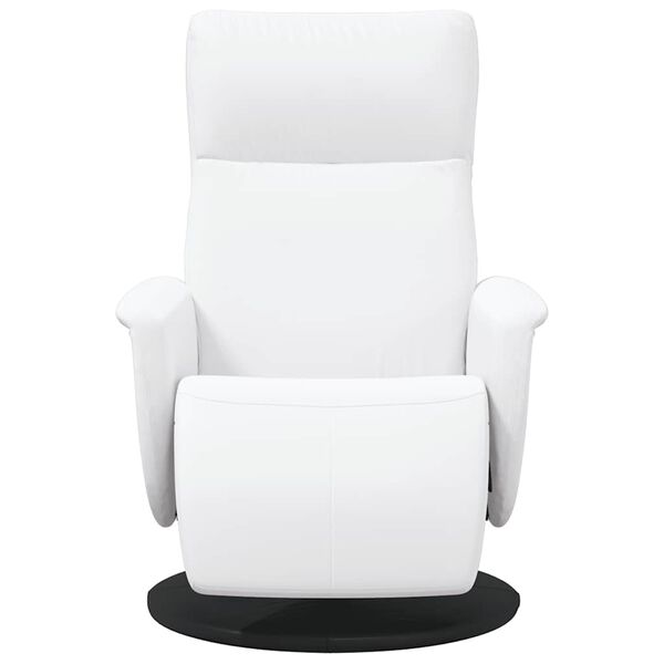 vidaXL Fauteuil inclinable avec repose-pieds blanc similicuir