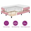 vidaXL Lit &agrave; ressorts avec matelas Rose 140 x 190 cm Velours