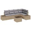 vidaXL Ensemble de canap&eacute; de jardin Beige et Gris clair polyrotin