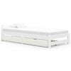 vidaXL Cadre de lit sans matelas blanc bois massif 100x200 cm