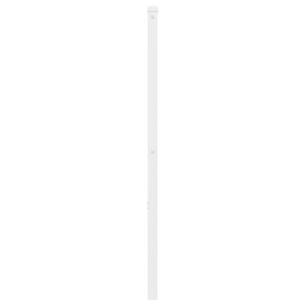 vidaXL T&ecirc;te de lit de remplacement m&eacute;tal blanc 180 cm
