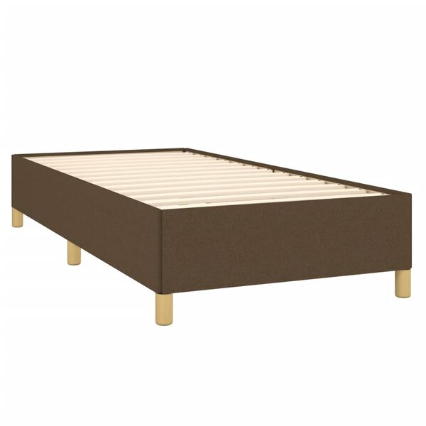 vidaXL Cadre de lit sans matelas marron foncé 100x200 cm tissu