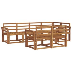 vidaXL Ensemble de canap&eacute;s d'ext&eacute;rieur 7 pcs Naturel