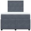 vidaXL Sommier &agrave; lattes de lit et matelas gris fonc&eacute; 120x190cm velours