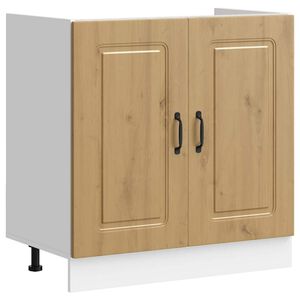 vidaXL Meuble bas pour &eacute;vier Kalmar ch&ecirc;ne artisanal bois ing&eacute;nierie