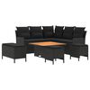 vidaXL Ensembles de meubles 7 pc Noir Rotin PE