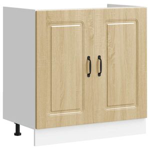 vidaXL Meuble bas pour &eacute;vier Kalmar ch&ecirc;ne sonoma bois ing&eacute;nierie