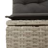 vidaXL Salon de jardin avec coussins 12 pcs gris clair r&eacute;sine tress&eacute;e