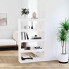vidaXL Biblioth&egrave;que/S&eacute;parateur de pi&egrave;ce Blanc 80x30x135,5cm Pin massif