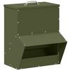vidaXL Mangeoire pour poules Vert olive 20 x 25 x 35 cm
