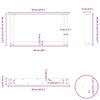 vidaXL Pieds de table basse en U, 2 pi&egrave;ces, noir, 70 x (30-31) cm, acier