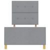 vidaXL Cadre de lit avec t&ecirc;te de lit Gris clair 80 x 200 cm tissu