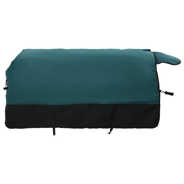 vidaXL Couverture &Eacute;quine Vert fonc&eacute; et noir 155 cm Polyester