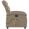 vidaXL Fauteuil de massage inclinable électrique cappuccino similicuir