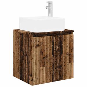 vidaXL Vanit&eacute; de lavabo mural Bois ancien 49,5 x 41 x 63 cm