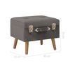 vidaXL Tabouret de rangement 40 cm Gris Velours