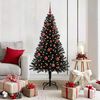 vidaXL Sapin de No&euml;l avec 150 LED avec support Noir 150 cm PVC