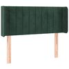 vidaXL T&ecirc;te de lit &agrave; LED Vert fonc&eacute; 83x16x78/88 cm Velours