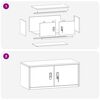 vidaXL Armoire de rangement Blanc 90 x 40 x 40 cm Acier Lamin&eacute; &agrave; Froid