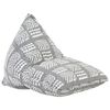 vidaXL Canap&eacute; pouf Gris Tissu Patchwork