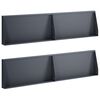 vidaXL Mur de sout&egrave;nement 4 pc 80 x 12 x 40 cm Acier Anthracite