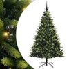 vidaXL Arbre de No&euml;l artificiel en silicone flexible 300 LEDs Vert