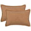 vidaXL Housse de coussin 2 pcs HOUTEN Beige 50 x 75 cm Boucl&eacute;