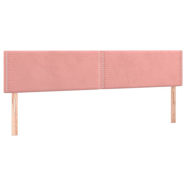 vidaXL T&ecirc;te de lit &agrave; LED Rose 180x5x78/88 cm Velours