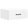 vidaXL Cabinet de chevet mural Blanc brillant 49 x 34,5 x 20 cm