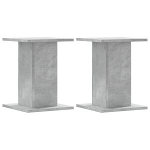 vidaXL Supports pour plantes 2 pcs gris b&eacute;ton bois d'ing&eacute;nierie