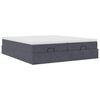 VidaXL Cadre de lit ottoman avec matelas gris fonc&eacute; 180x200cm velours