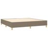 vidaXL Sommier à lattes de lit matelas et LED Taupe 200x200 cm Tissu