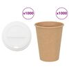 vidaXL Tasses &agrave; caf&eacute; en papier avec couvercles 1000 pcs 12oz 300ml
