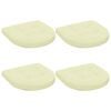 vidaXL Coussins de si&egrave;ge 4 pi&egrave;ces 4 pc 100 % polyester Cr&egrave;me