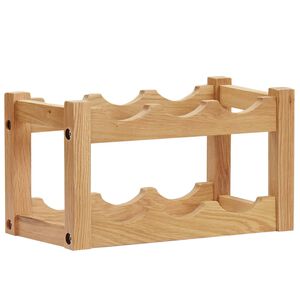 vidaXL Casier &agrave; bouteilles 6 bouteilles 37x21x21 cm Bois de ch&ecirc;ne
