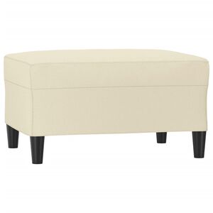vidaXL Repose-pied Cr&egrave;me 70x55x41 cm Similicuir